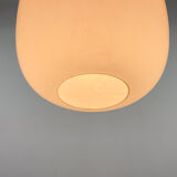 1960s Wood and Glass Pendant Light by ULUV, Czechoslovakia, Marked by Manufacturer