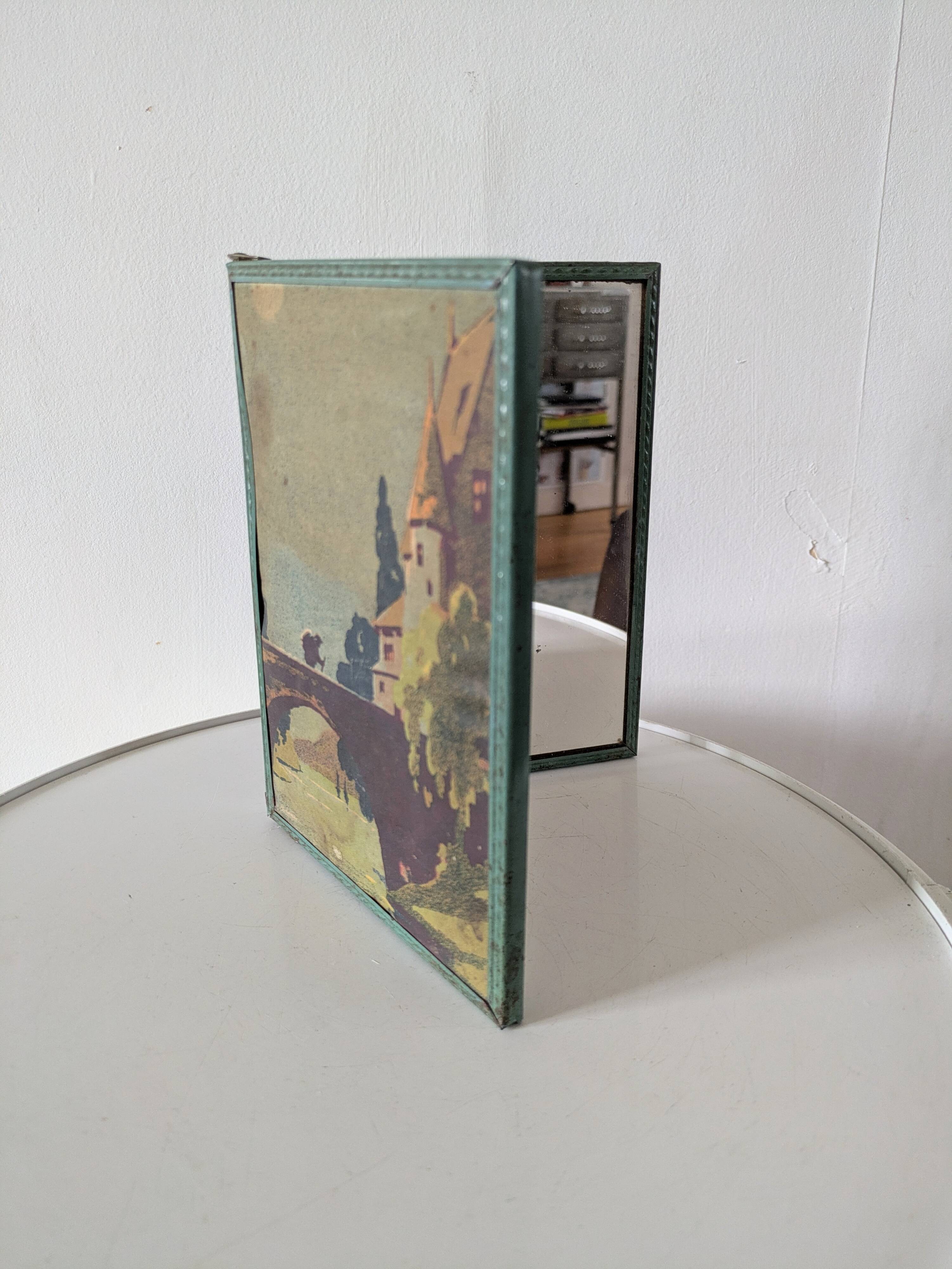 Antique double barber's mirror