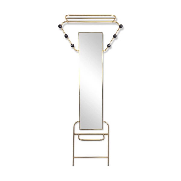 Porte manteau doré années 60