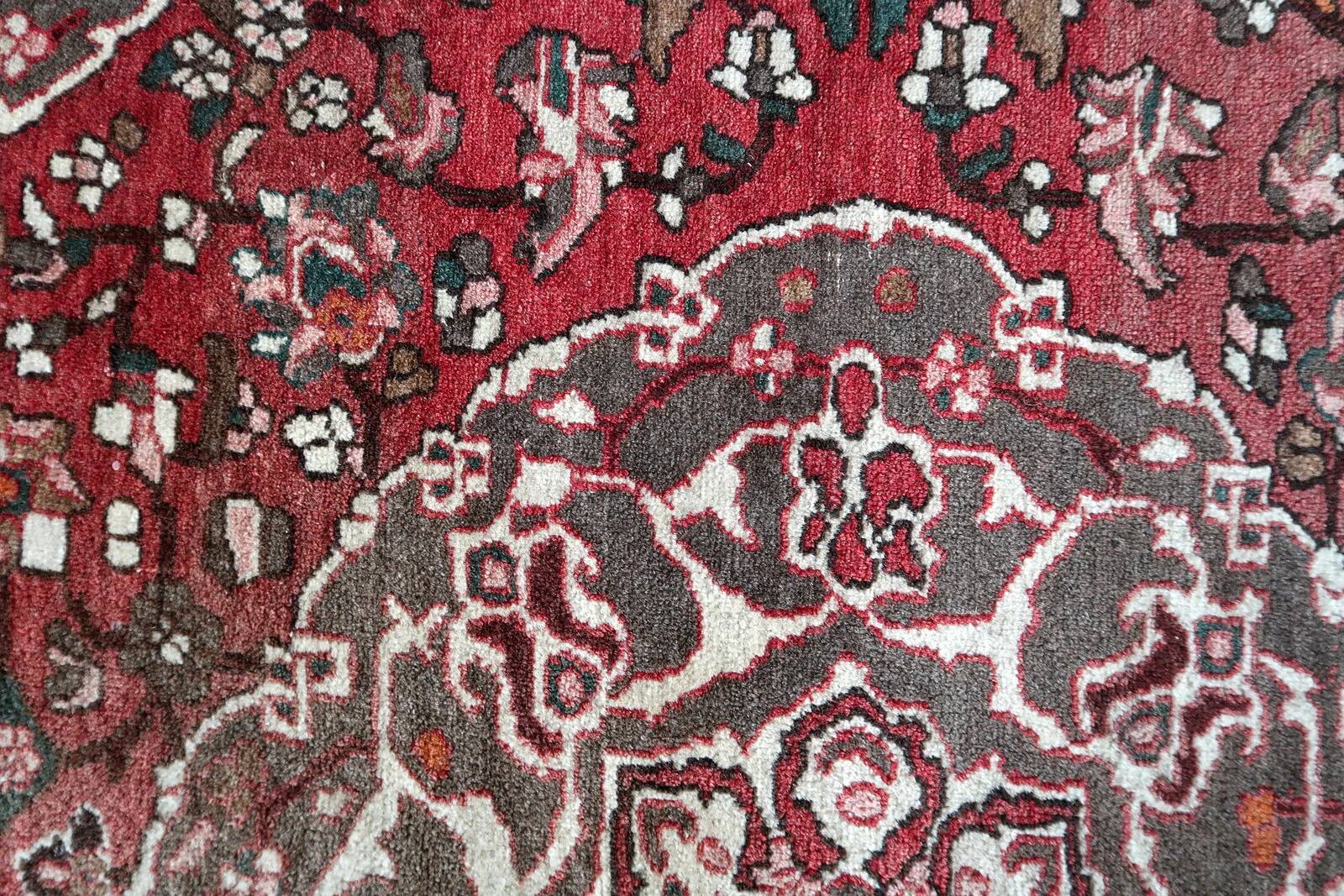 Handmade vintage Persian Malayer rug 144cm x 197cm 1960s - 1C1173