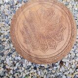 Folding wooden side table
