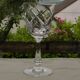 Set of 6 SEVRES crystal white wine glasses.