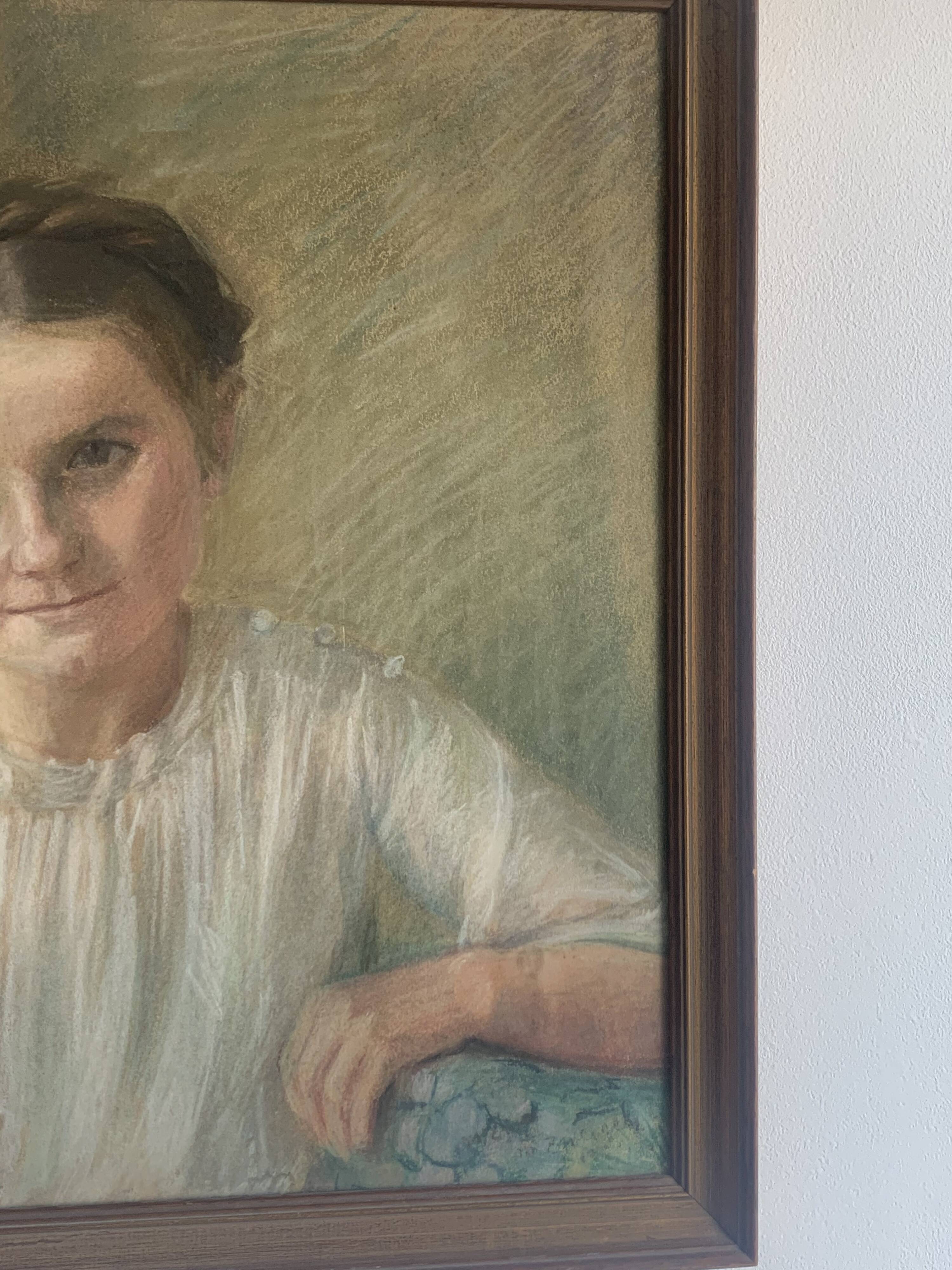 Painting "Portrait of a girl", 1950s
