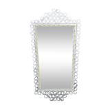 Vintage Mirror In Handmade Metal Frame, Czechoslovakia 1950s