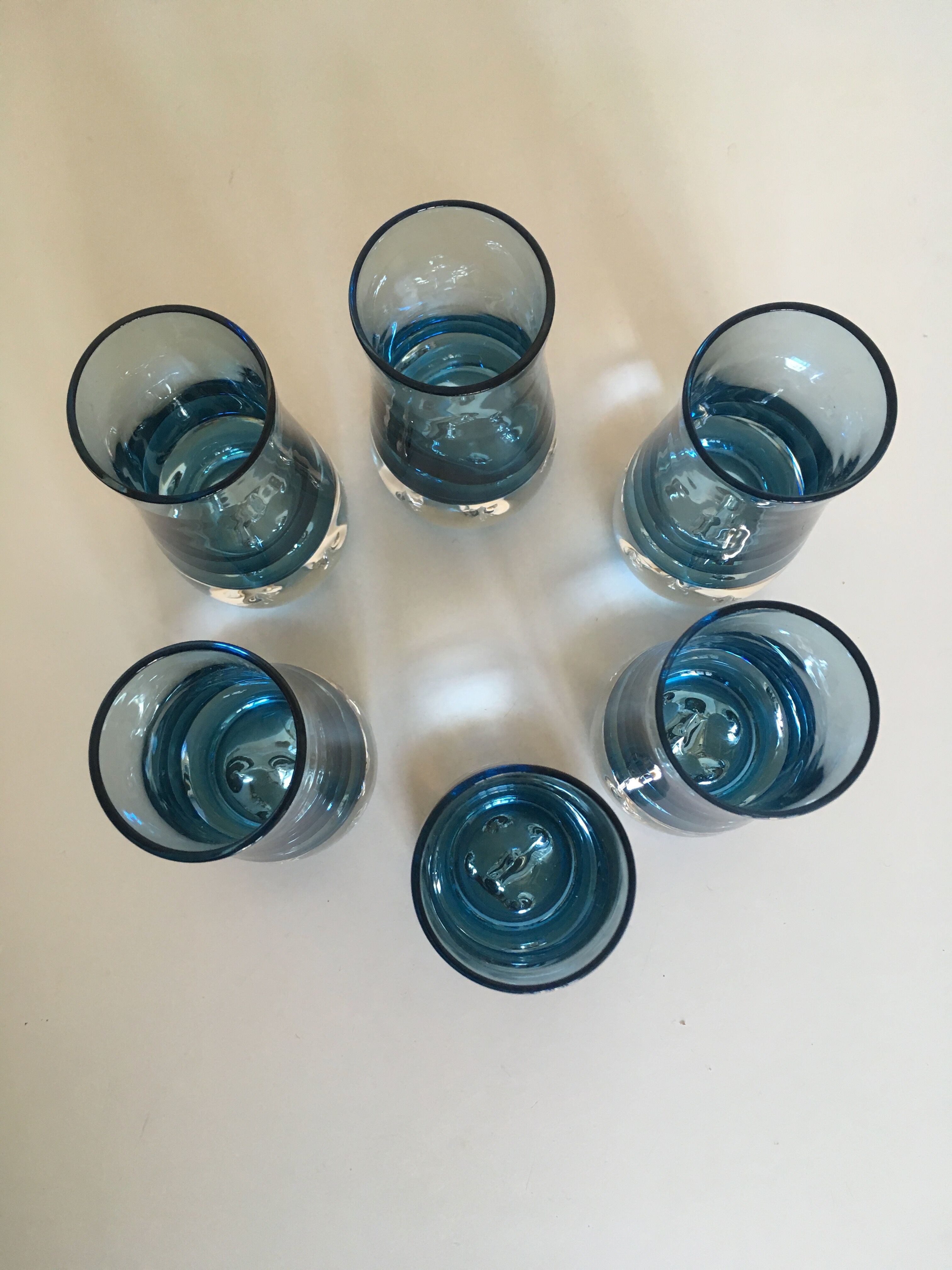 Set of glasses shots 60s Sweden