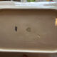 Old dishes in earthenware floral motif