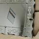 Vintage rectangular / panoramic mirror in Murano style, Venetian Art Deco