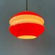 Vintage orange glass pendant light Peill & Putzler