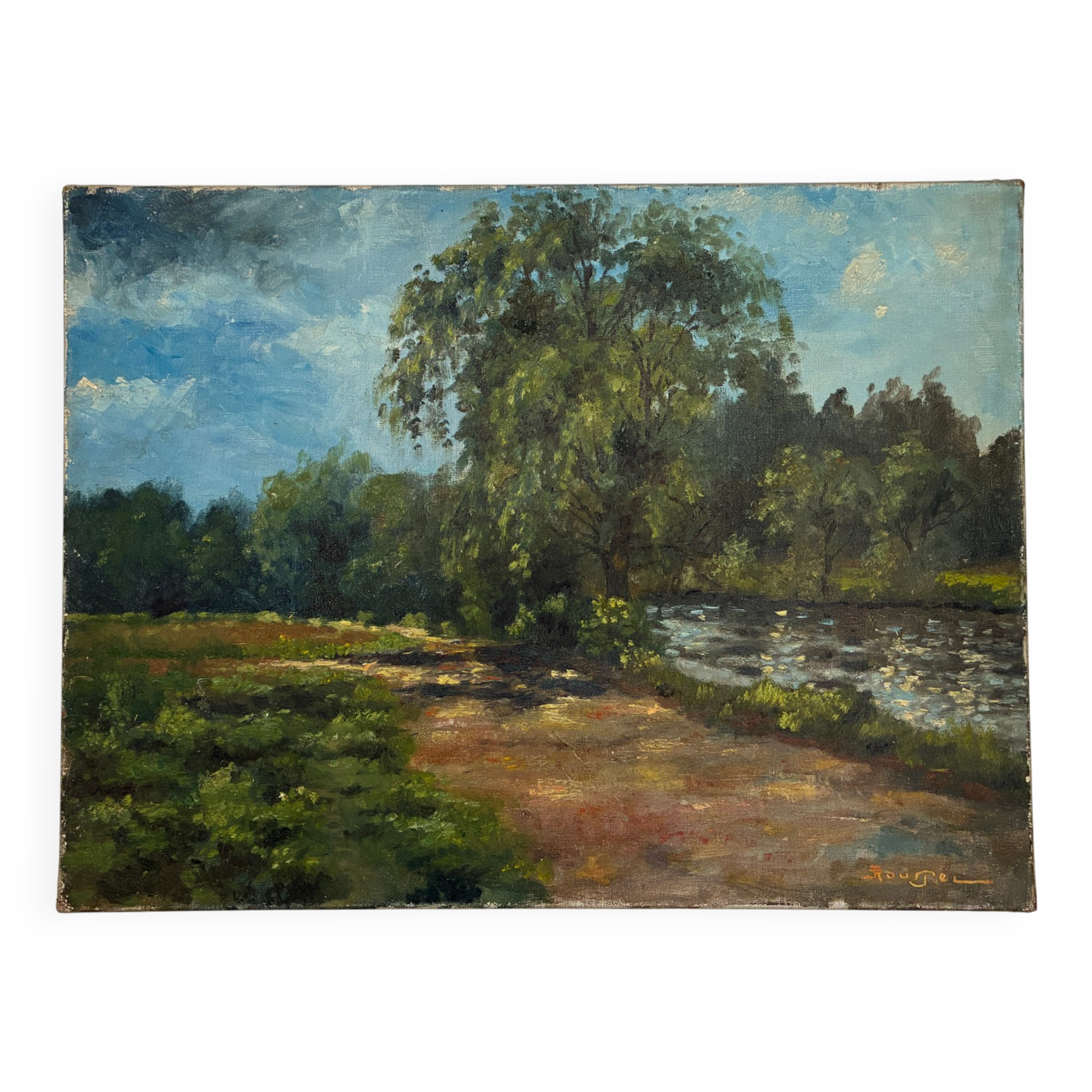 Landscape signed Roussel 20th century