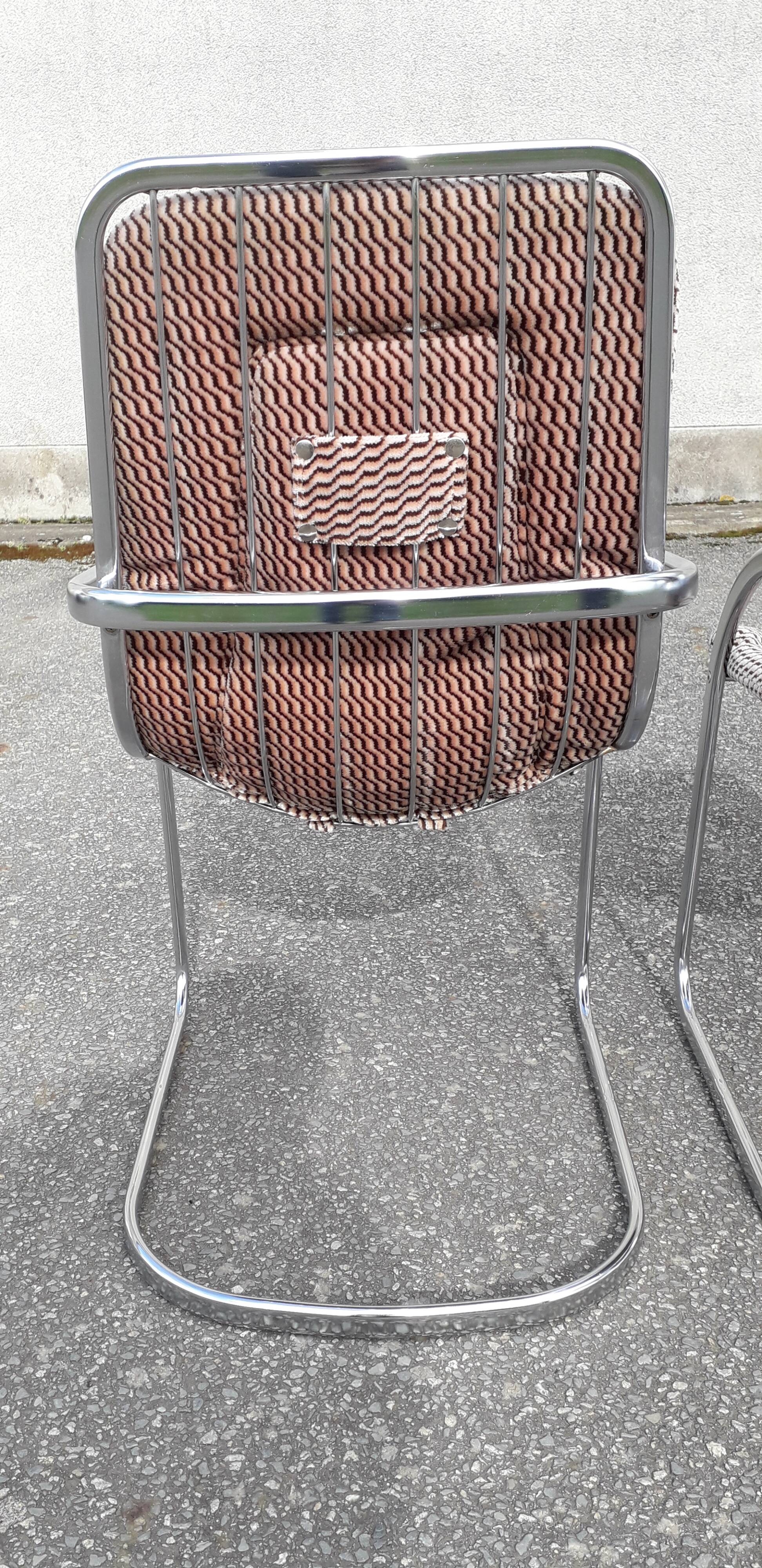 Lot of 6 armchairs published by Cidue, Italy 70s