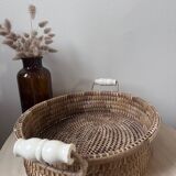 Wicker basket tray