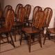 Lot de 10 chaises Windsor à dossier en roue du XIXe siècle