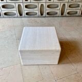 Table basse carrée en travertin adouci de berraldacci design collection