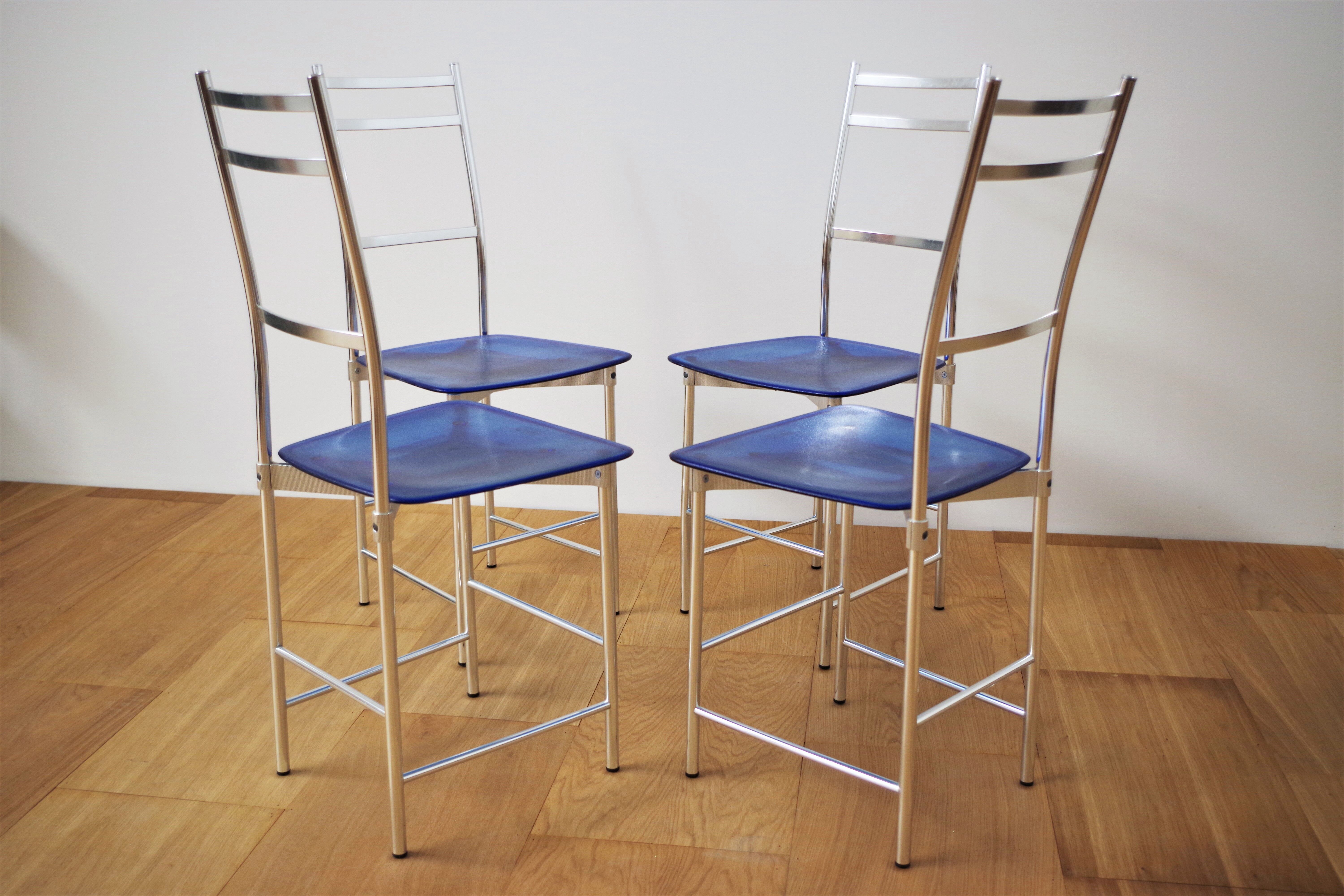 Italian Chairs by Ycami, 1980s, Set of 4