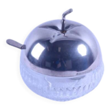 Antique sugar bowl/jam pot in the shape of an apple.