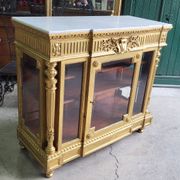 Louis xvi display cabinet in gilded wood