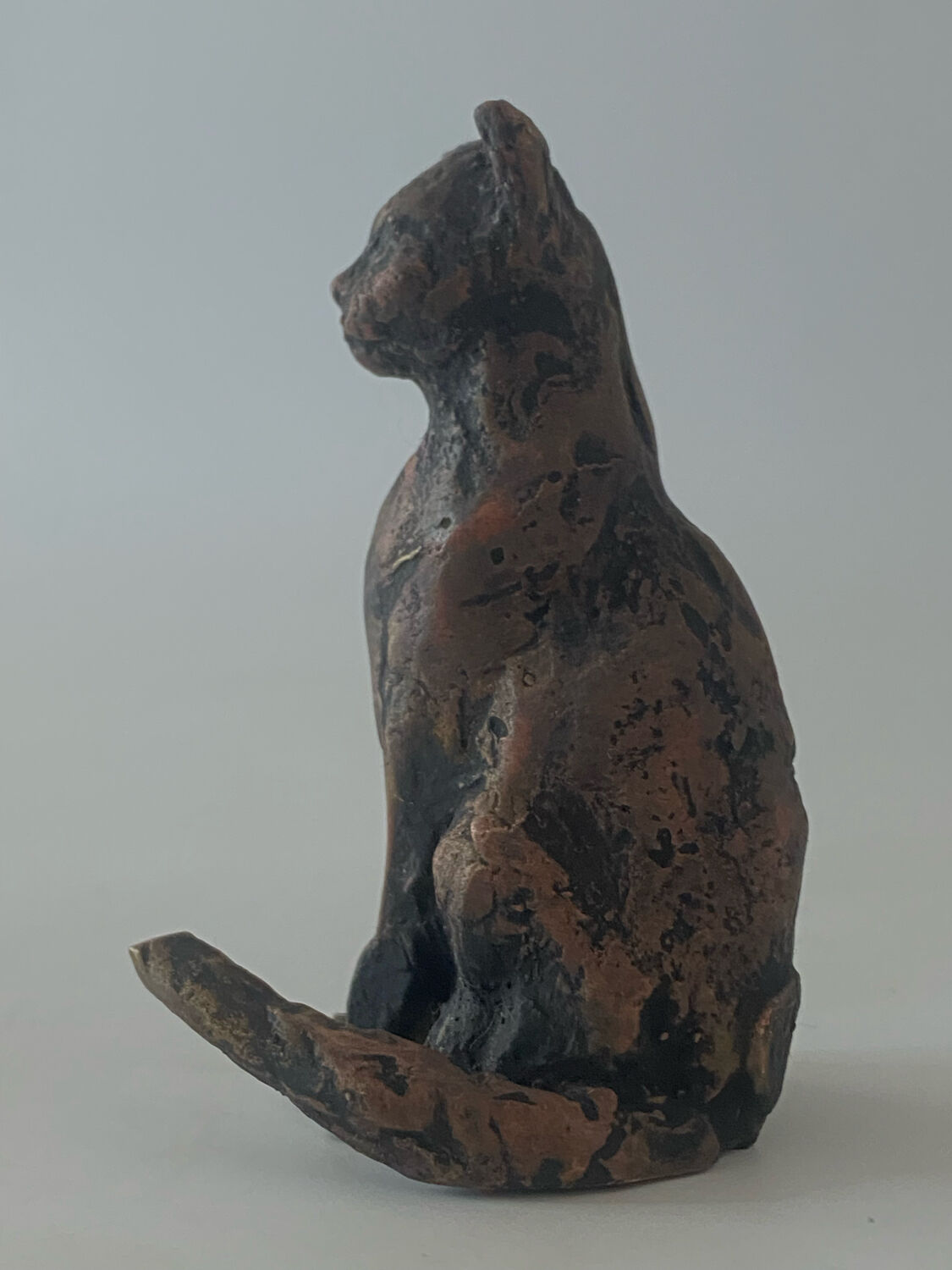 Chat on the lookout original art sculpture