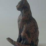 Chat on the lookout original art sculpture