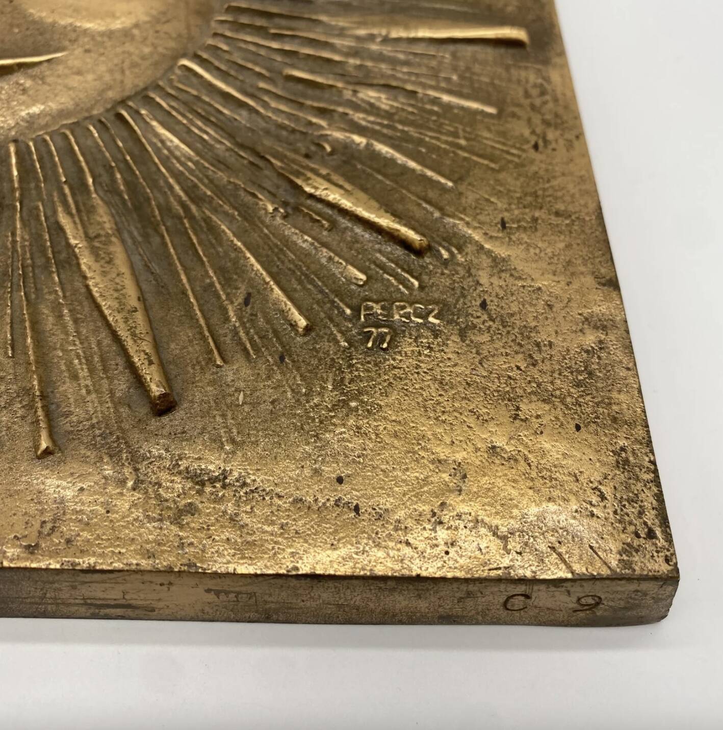 Bronze “Sun” by János Percz, 1977
