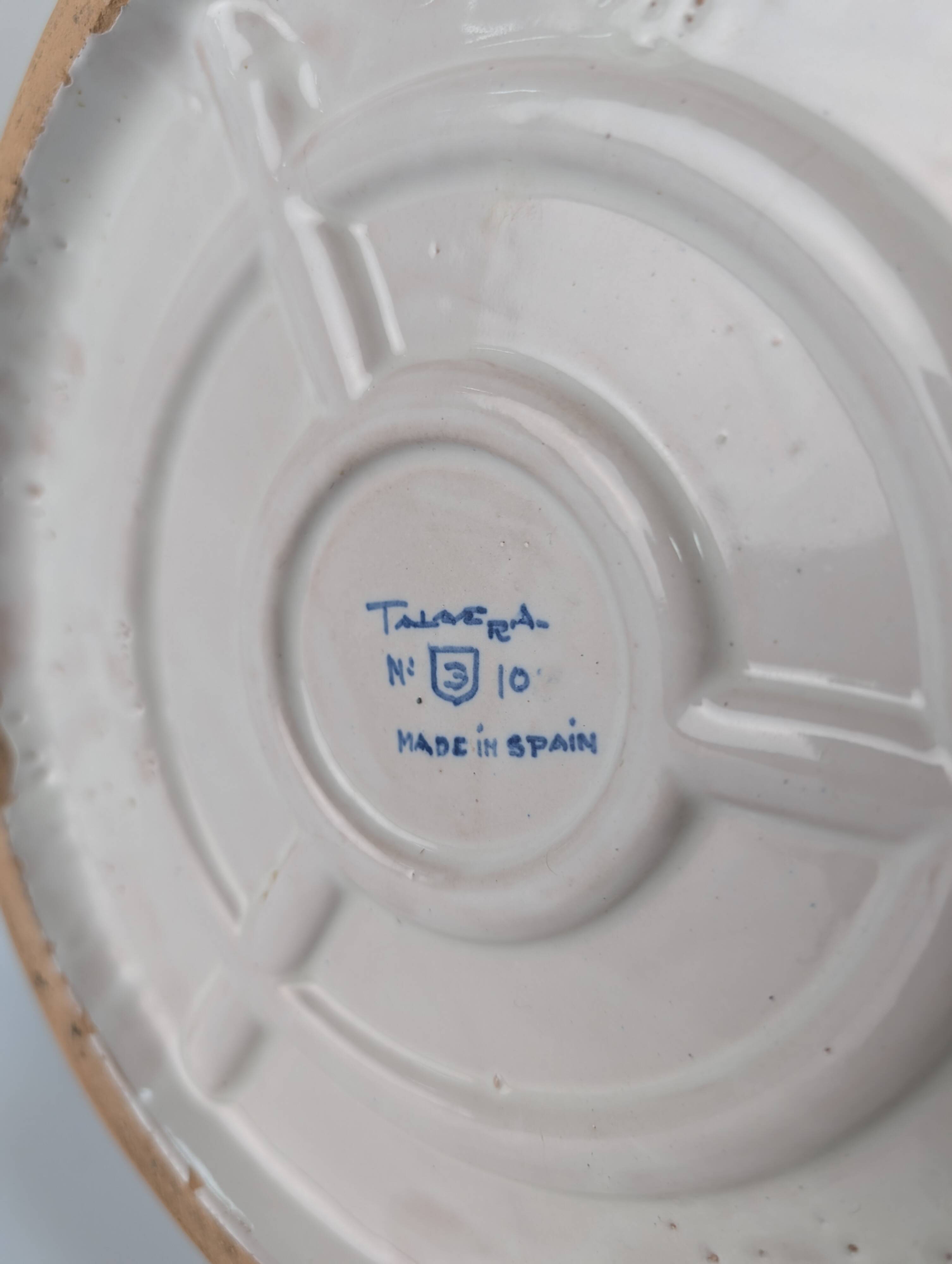 Antique Talavera Ceramic Umbrella and Walking Stick Stand with Bilbao Coat