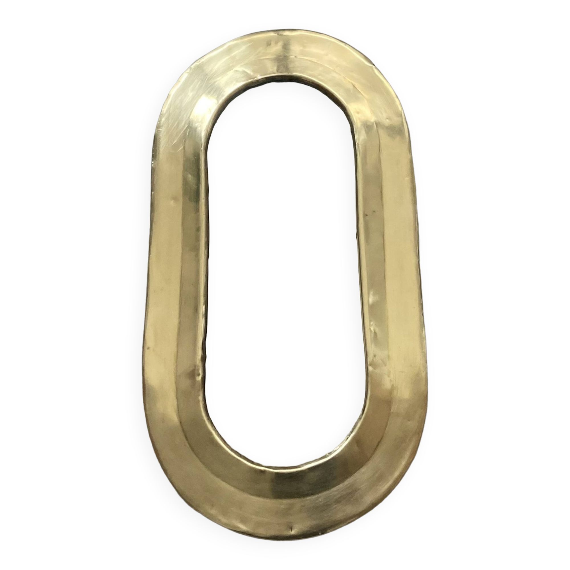 Brass contour mirror 32 x 17cm