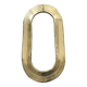 Brass contour mirror 32 x 17cm