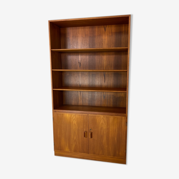 Bibliothèque en teck vintage, design scandinave danois par Borge Mogensen pour Soborg, années 1960