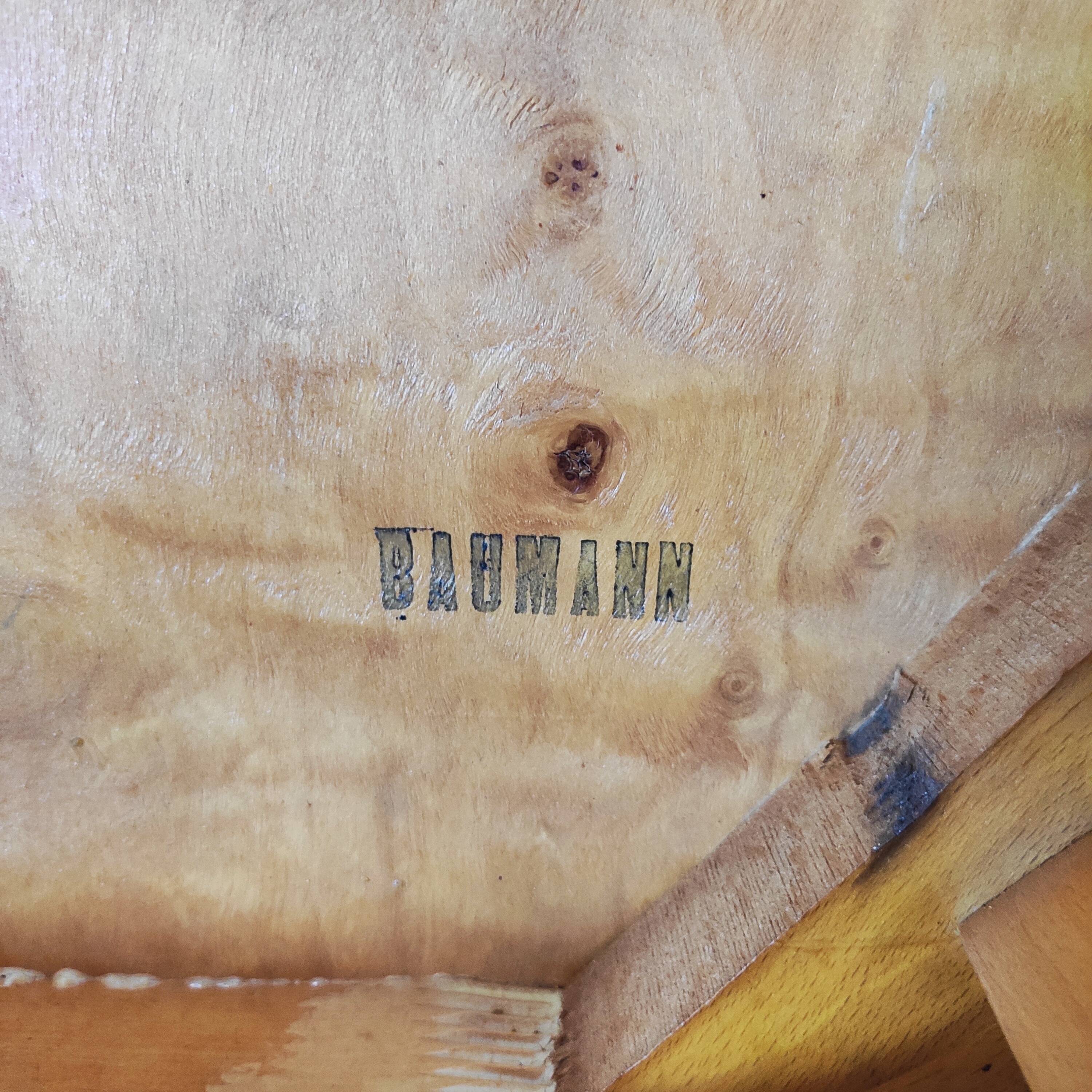 Pair of Baumann bistro chairs