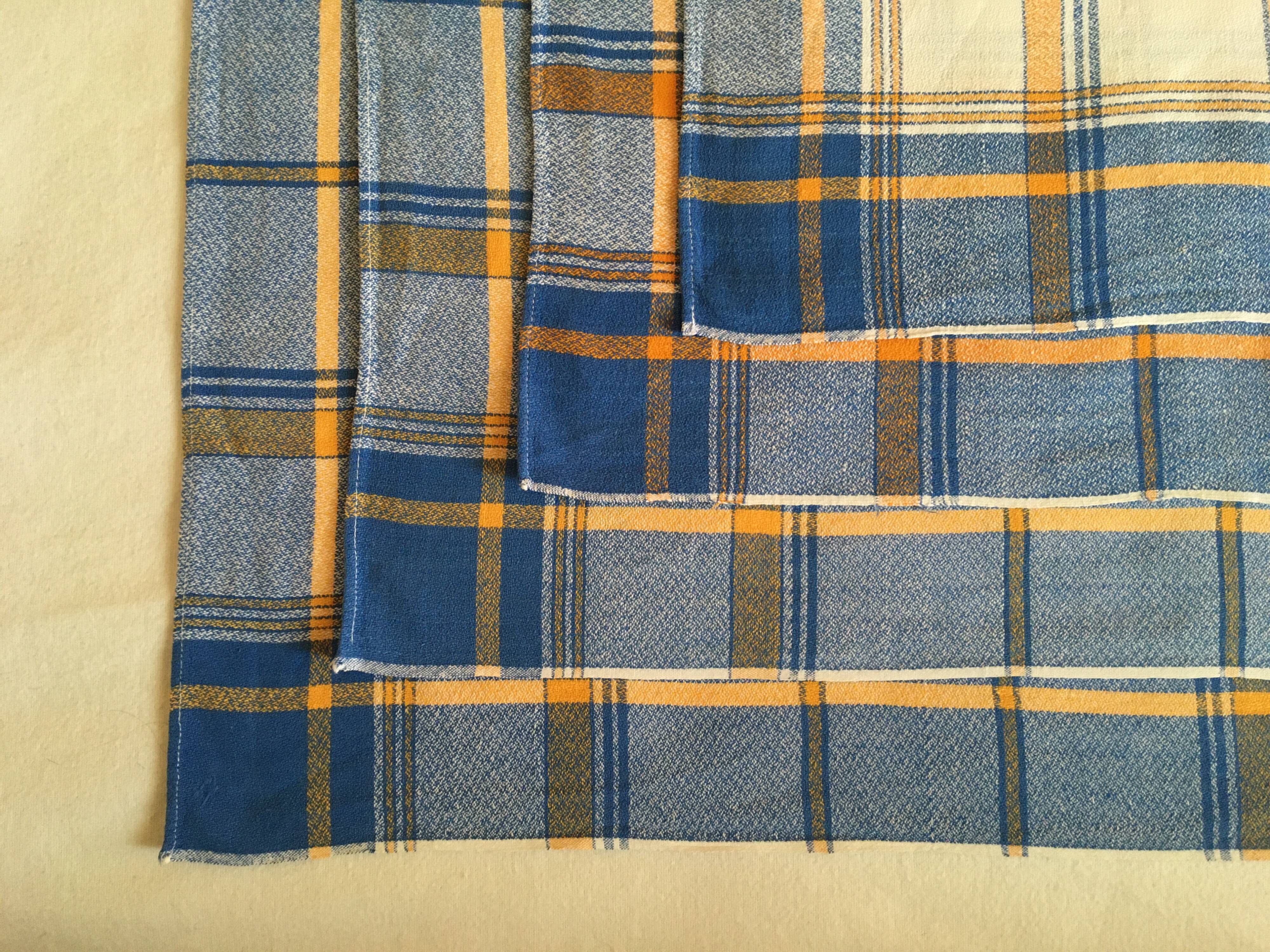 4 blue bistro napkins 50 x 47