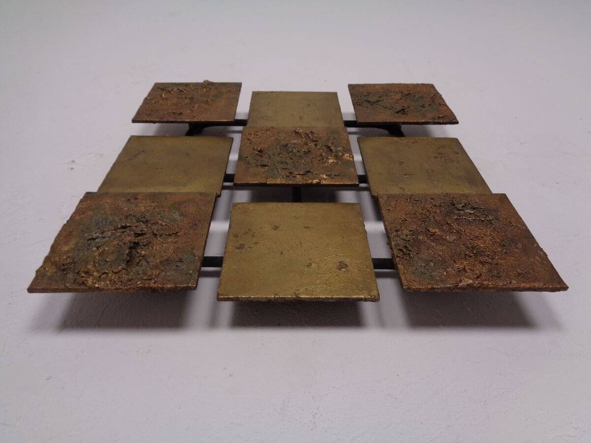 Brutalist Metal Wall Panel, 1960s