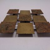 Brutalist Metal Wall Panel, 1960s