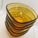 amber glass bowl from the 1970s
