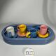 Axel Chay blue tray, cups and saucers
