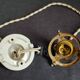 Old opaline and its tassels hanging lamp