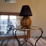 Table basse tripode en fer forgé vintage