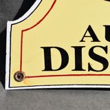 VINTAGE PLAQUE ENAMELED PUBLICITAIRE REDSKIN authorized distributor 30.7 x 26 cm