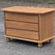 Brutalist chest of drawers in vintage elm 1980
