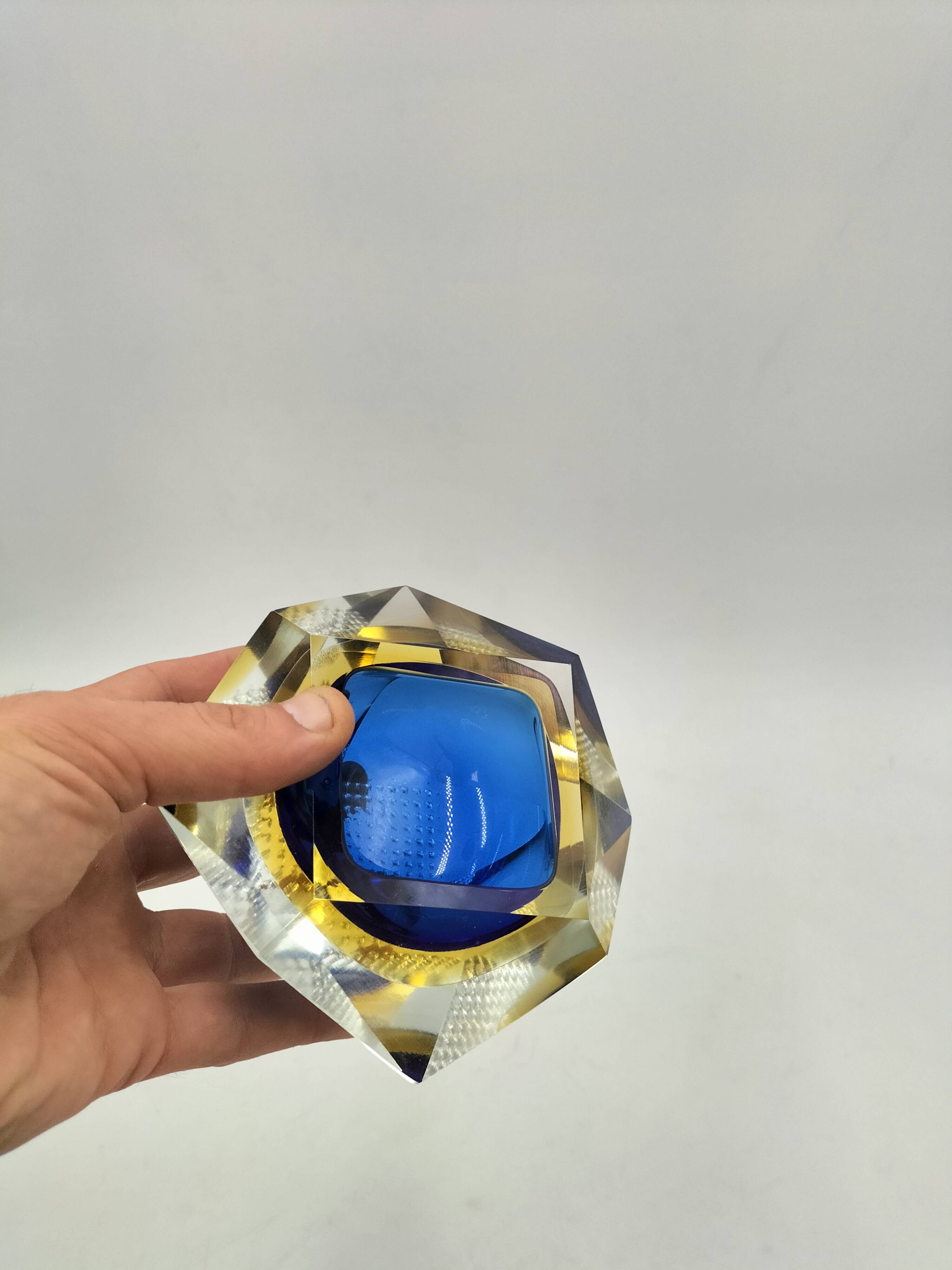 Cendrier sommerso en verre de murano