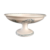Compotier foot shower in Earthenware k&g Lunéville, dated XlXth century. Carnation décor.