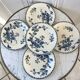 Set of 5 flat plates Gien Terre de Fer model "Fleurs Normandes"