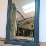 Regency style beveled mirror in large anthracite