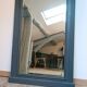 Miroir biseauté style Régence gris anthracite