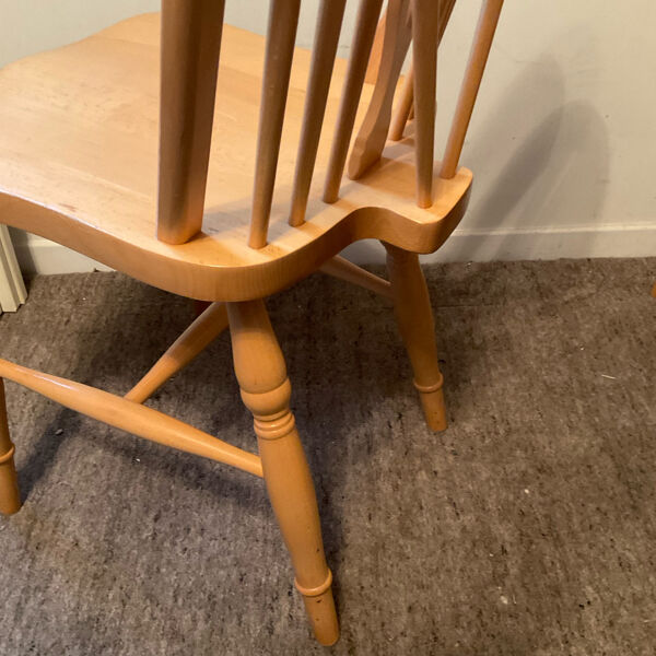 Série de 6 chaises hollandaises en hêtre massif