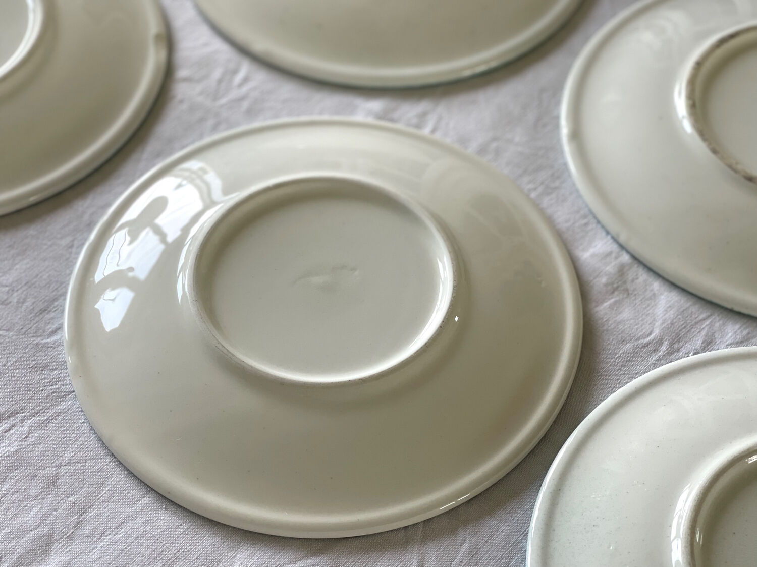 5 assiettes à dessert mouchetées Italiennes