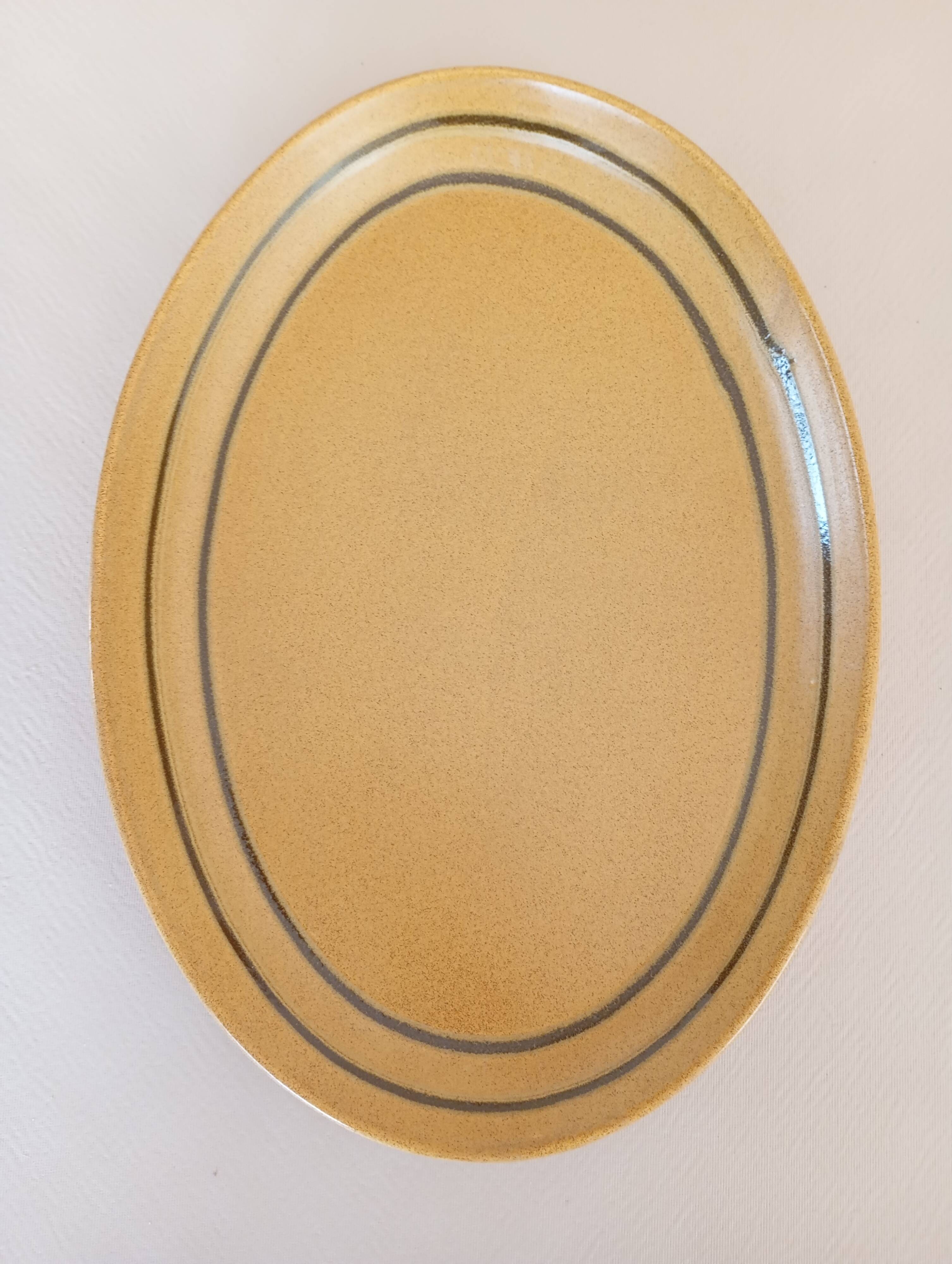 Oval dish Sarreguemines "Chaumière"