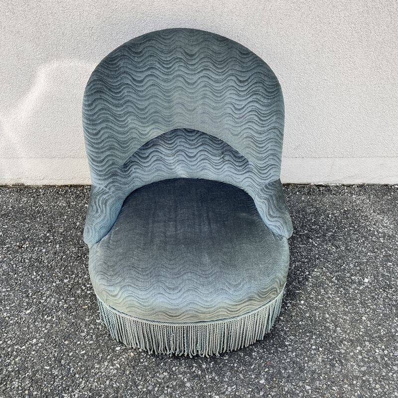 Two crapaud armchairs