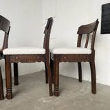 Set of 6 brutalist chairs from the 1940s