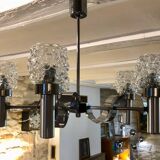 Chandelier with glassware Helena Tynell 1970