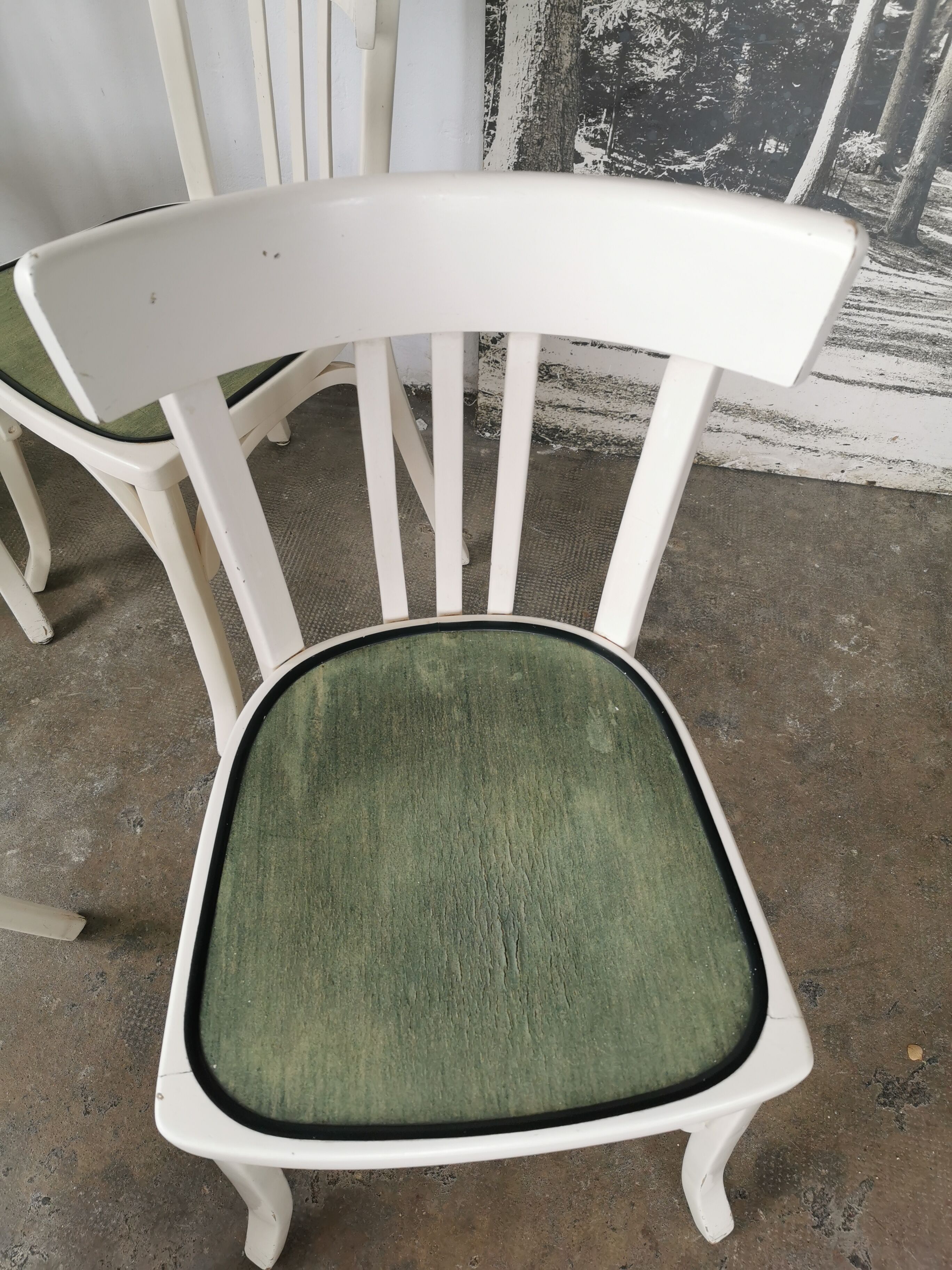 Set de 6 chaises bistrot blanches