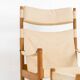 Safari chair in oak and footrest by Niels Eilersen for Erik Wørts